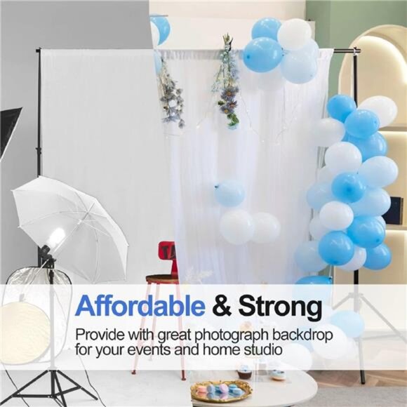Backdrop Stand 10x7ft(WxH) Photo Studio Adjustable Background Stand Support Kit - Picture 6 of 7